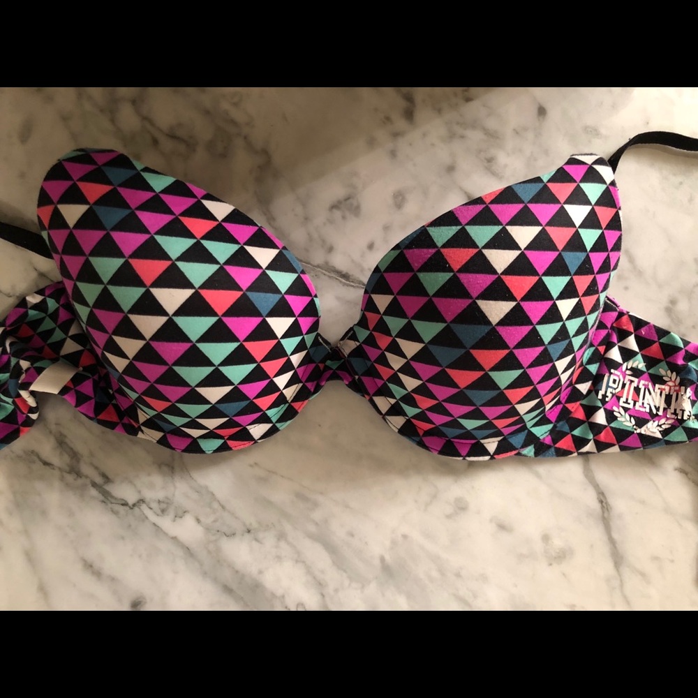 VS PINK Patterned Push-Up Bra